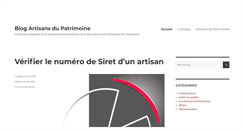 Desktop Screenshot of blog.artisans-patrimoine.fr